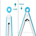 Tongs alimentaires en acier inoxydable robustes avec verrouillage